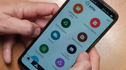 schermata della app di amiu